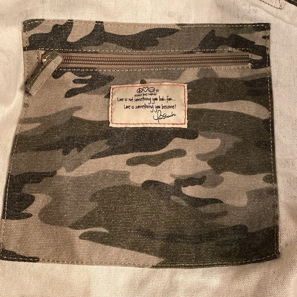 NWT peace love world Oversized Camo Stars Tote Bag